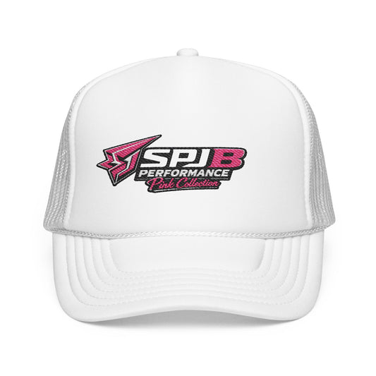 SPJB Pink Collection Racing Trucker Hat | Pink Mesh Cap